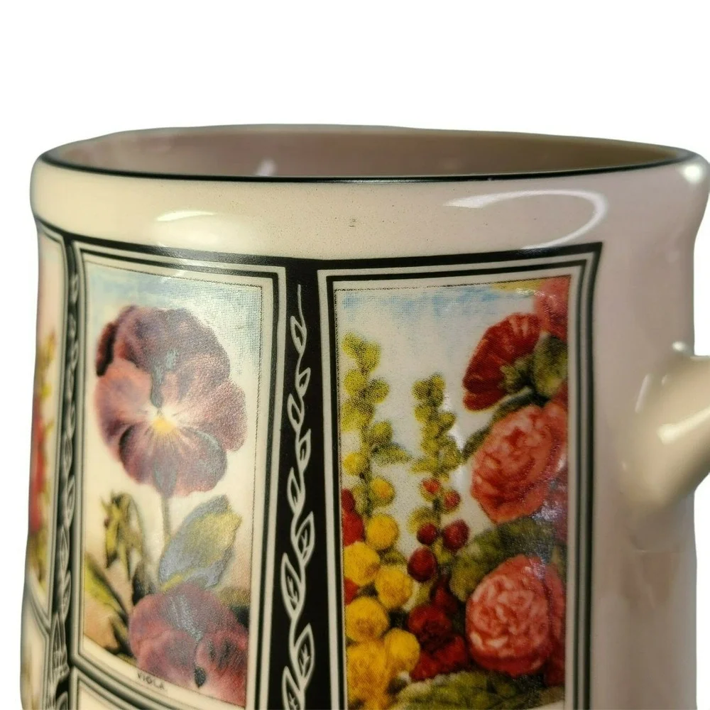 Amberglade Derbyshire Pitcher Vase Jug Cottage Garden Seed Packet‎ Eng Vtg READ